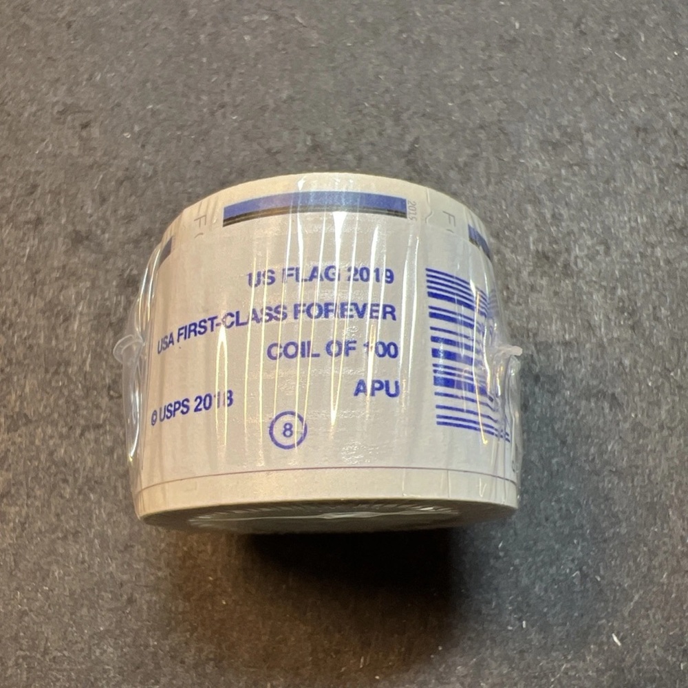 10 Rolls 2019 First-Class Forever Stamp - Blue and White
